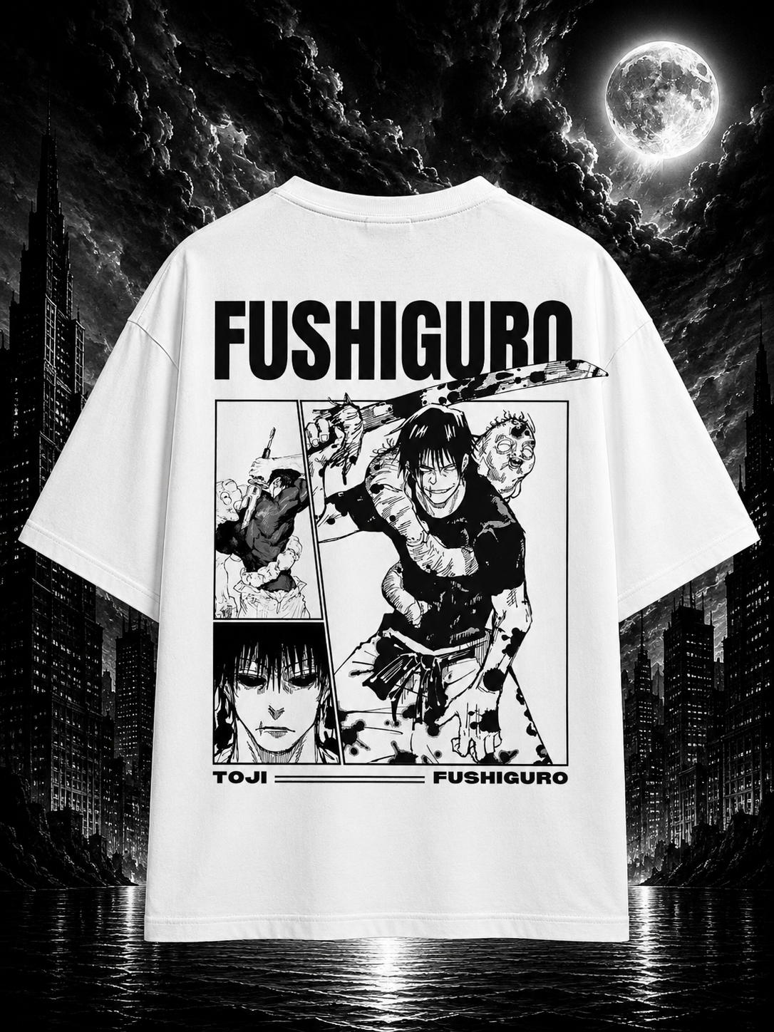 Toji Fushiguro Manga Panels Oversized Anime T-Shirt