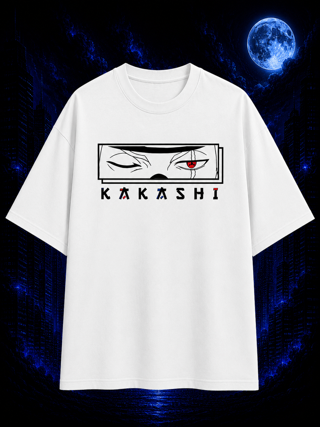 Kakashi Hatake Oversized Anime T-Shirt – Copy Ninja Edition - Image 2