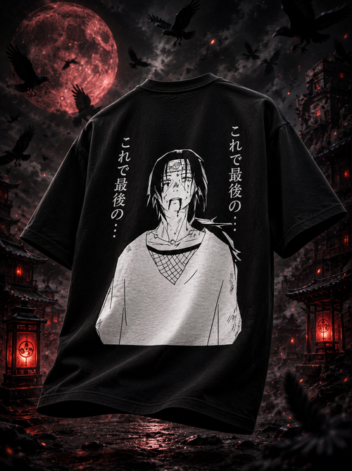 Itachi Uchiha Final Stand Oversized Anime T-Shirt - S
