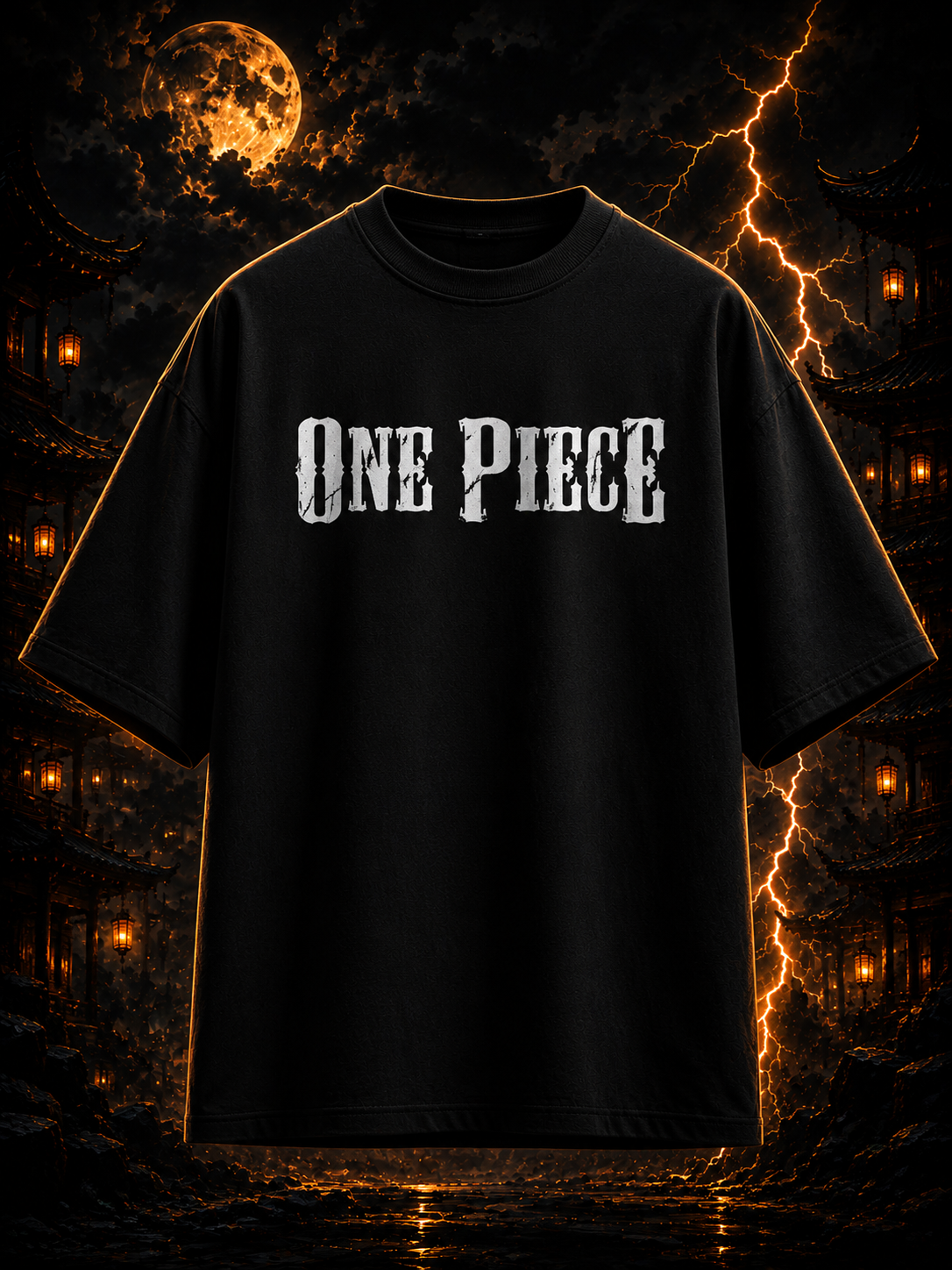 One Piece Mugiwara Skull Oversized Anime T-Shirt – Pirate Legacy Edition