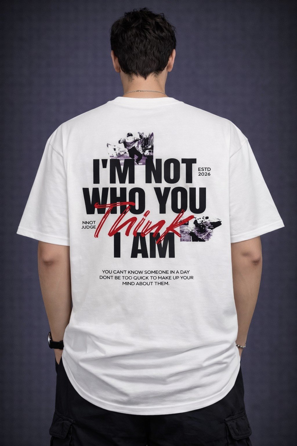 Men's Regular Fit “I’m Not Who You Think I Am” Graphic T-Shirt