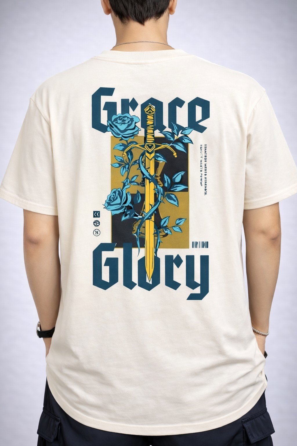 Men's Oversized T-shirt Grace Glory Graphic